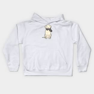 Labrador dog eating sock Kids Hoodie